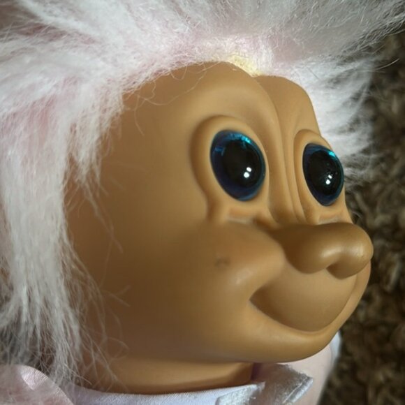 Vintage Russ Berrie Tootsie Troll Plush Stuffed Doll Pink Jammies and Hat 12" - Picture 4 of 8